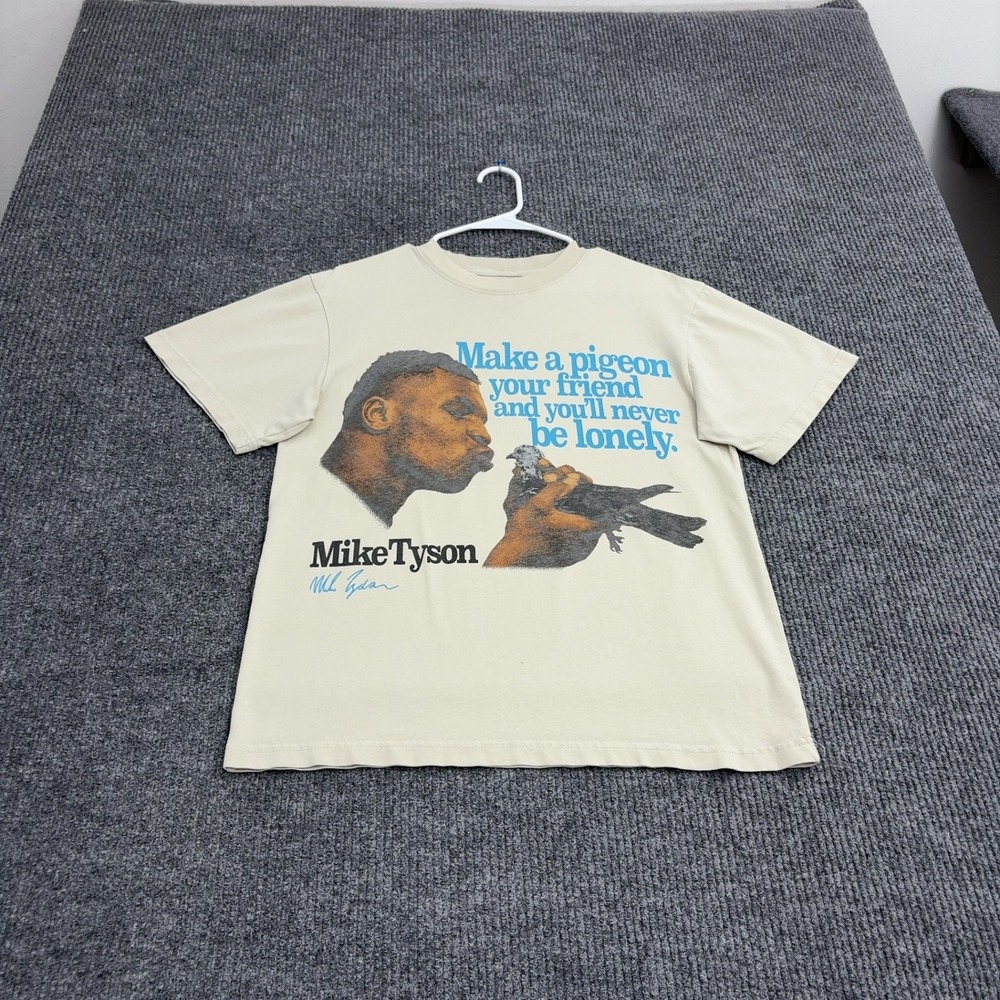 Mike Tyson Tyson Collection T Shirt Mens S Tan Cotton Graphic Streetwear Style